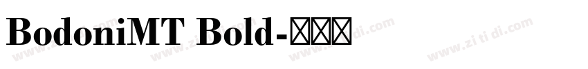 BodoniMT Bold字体转换